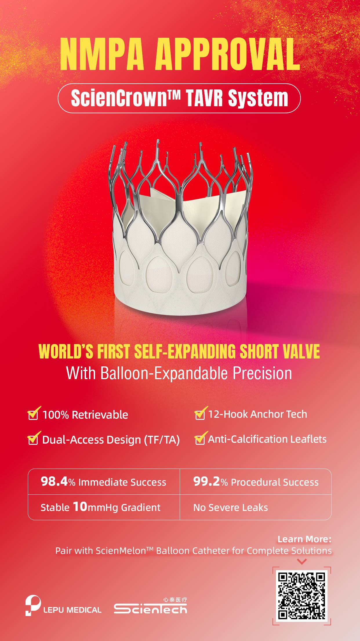 Ultime notizie! | Corona Scienata™Sistema TAVR approvato in Cina