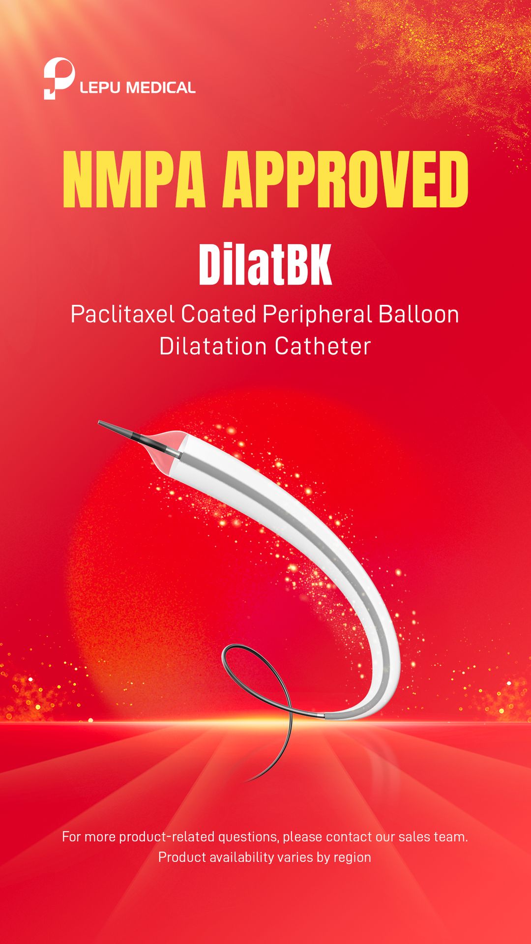 Noticias emocionantes | Lepu Medical DilatBK Paclitaxel recubierto catéter de dilatación de globo periférico recibió NMPA