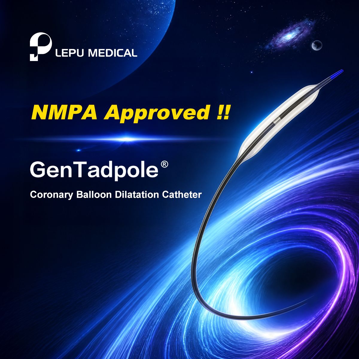 NMPA Approval Granted | GenTadpole® Coronary Balloon Dilatation Catheter